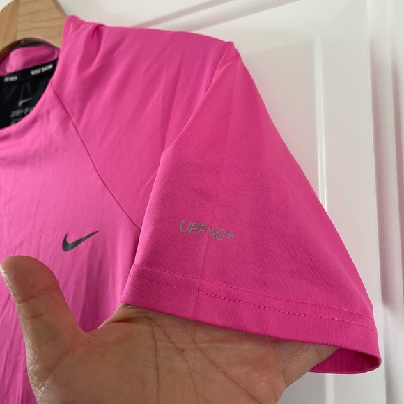 Nike women’s color block dri fit rash guard swim suit medium - Picture 3 of 5